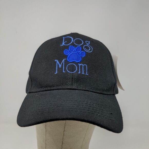 J&W Women's Strapback Hat Black Adjustable Dog Mom Embroidered Logo W/Tags - Picture 2 of 11